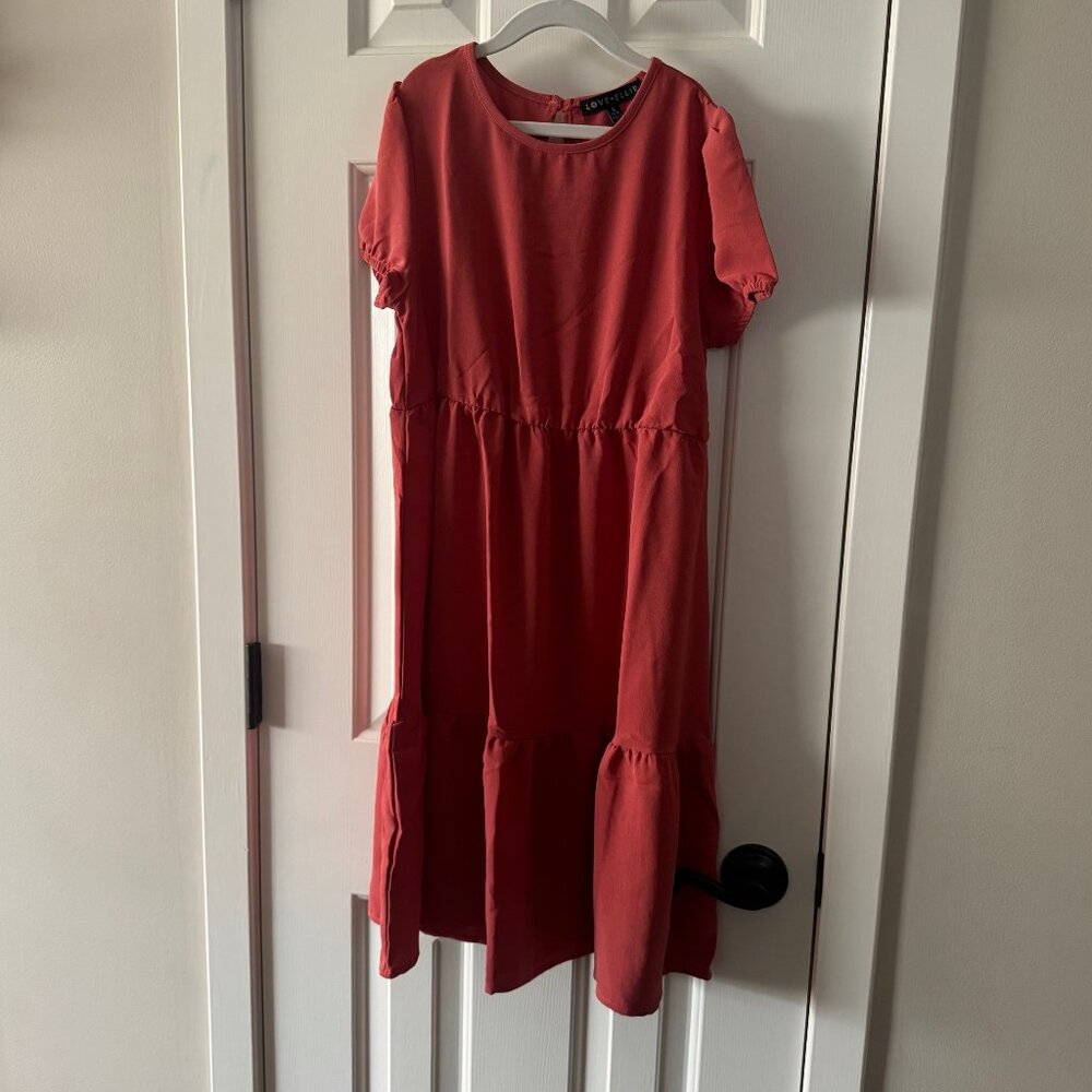NWOT Love Ellie Girls Salmon Dress Size L 12/14